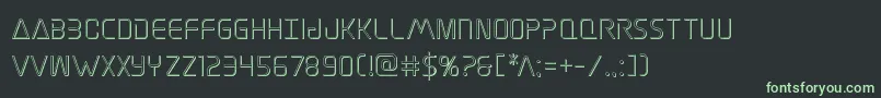 Шрифт Elitedangerout – зелёные шрифты на чёрном фоне