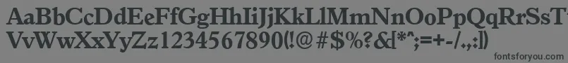 Шрифт GranadaserialXboldRegular – чёрные шрифты на сером фоне
