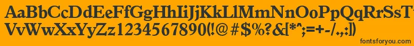 GranadaserialXboldRegular-Schriftart – Schwarze Schriften auf orangefarbenem Hintergrund