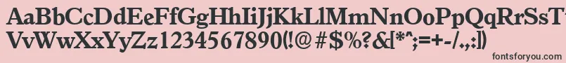 GranadaserialXboldRegular-fontti – mustat fontit vaaleanpunaisella taustalla