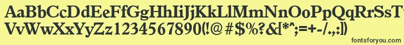 Шрифт GranadaserialXboldRegular – чёрные шрифты на жёлтом фоне