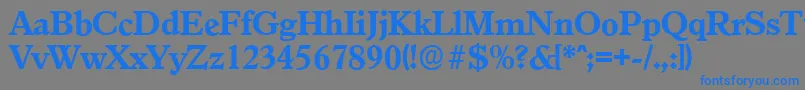 GranadaserialXboldRegular-Schriftart – Blaue Schriften auf grauem Hintergrund