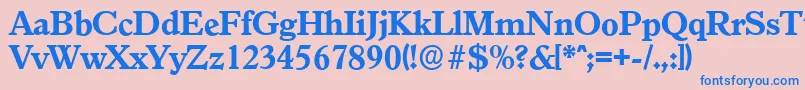 GranadaserialXboldRegular-Schriftart – Blaue Schriften auf rosa Hintergrund