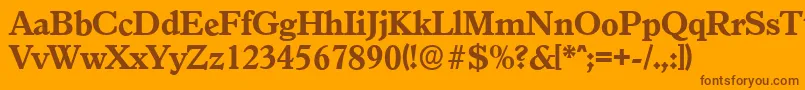 Czcionka GranadaserialXboldRegular – brązowe czcionki na pomarańczowym tle