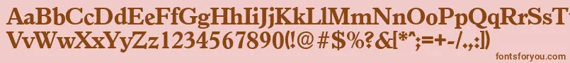 Шрифт GranadaserialXboldRegular – коричневые шрифты на розовом фоне