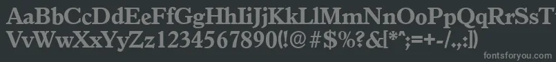 GranadaserialXboldRegular-Schriftart – Graue Schriften auf schwarzem Hintergrund
