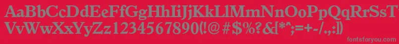 GranadaserialXboldRegular-Schriftart – Graue Schriften auf rotem Hintergrund