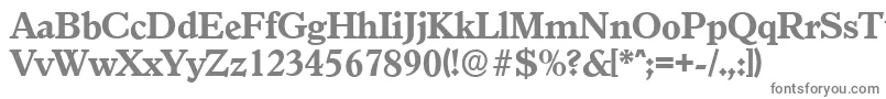 GranadaserialXboldRegular-fontti – harmaat kirjasimet valkoisella taustalla