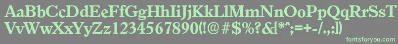 GranadaserialXboldRegular Font – Green Fonts on Gray Background