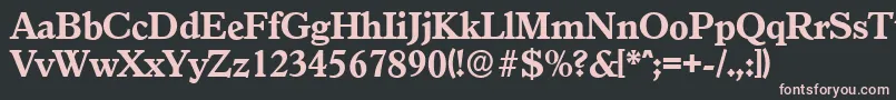 Шрифт GranadaserialXboldRegular – розовые шрифты на чёрном фоне