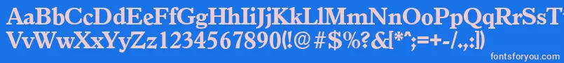 フォントGranadaserialXboldRegular – ピンクの文字、青い背景