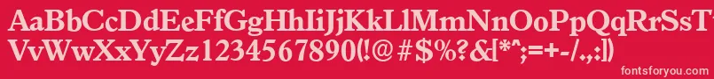 GranadaserialXboldRegular Font – Pink Fonts on Red Background