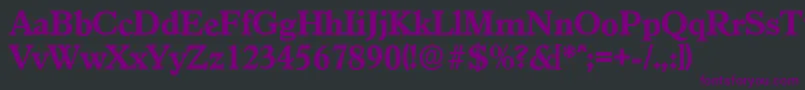 Шрифт GranadaserialXboldRegular – фиолетовые шрифты на чёрном фоне