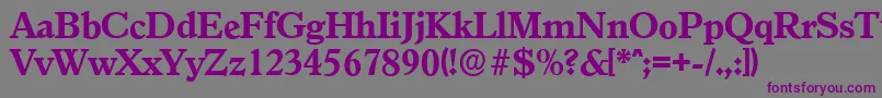Шрифт GranadaserialXboldRegular – фиолетовые шрифты на сером фоне