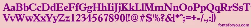 Шрифт GranadaserialXboldRegular – фиолетовые шрифты на розовом фоне