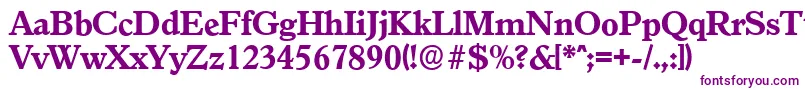 Шрифт GranadaserialXboldRegular – фиолетовые шрифты на белом фоне