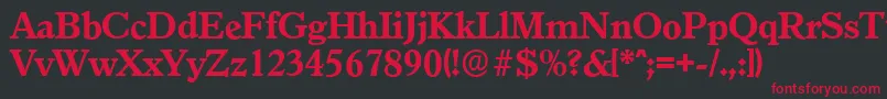 GranadaserialXboldRegular-Schriftart – Rote Schriften auf schwarzem Hintergrund
