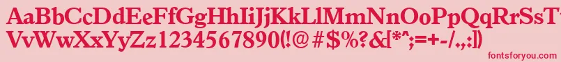 GranadaserialXboldRegular-Schriftart – Rote Schriften auf rosa Hintergrund