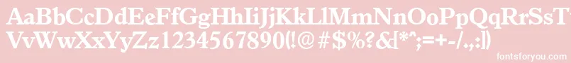 Шрифт GranadaserialXboldRegular – белые шрифты на розовом фоне
