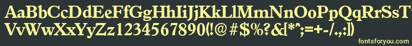 Шрифт GranadaserialXboldRegular – жёлтые шрифты на чёрном фоне