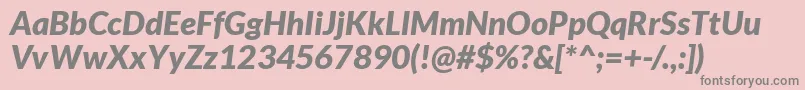 Lato Font – Gray Fonts on Pink Background