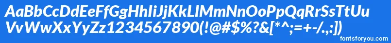 フォントLato – 青い背景に白い文字
