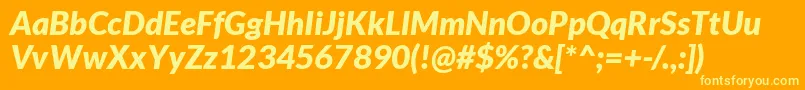 Lato Font – Yellow Fonts on Orange Background