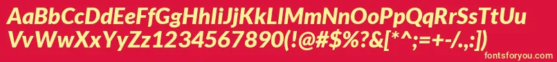 Lato Font – Yellow Fonts on Red Background