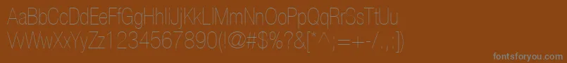フォントContextRepriseLightcondSsiNormal – 茶色の背景に灰色の文字