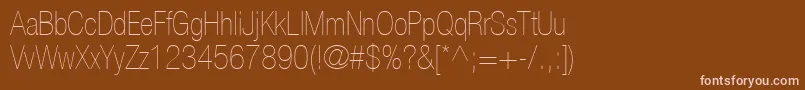 Czcionka ContextRepriseLightcondSsiNormal – różowe czcionki na brązowym tle