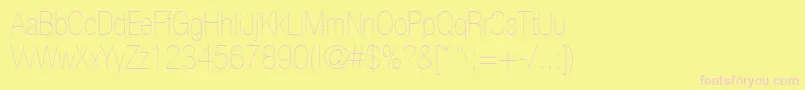 ContextRepriseLightcondSsiNormal-Schriftart – Rosa Schriften auf gelbem Hintergrund