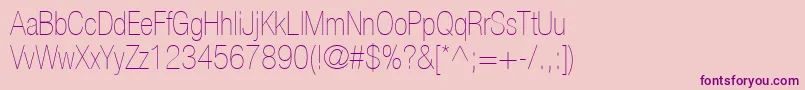 ContextRepriseLightcondSsiNormal Font – Purple Fonts on Pink Background