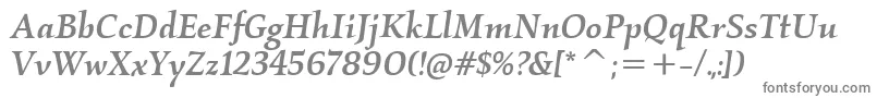 KallosItcMediumItalic Font – Gray Fonts