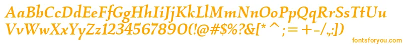 Шрифт KallosItcMediumItalic – оранжевые шрифты