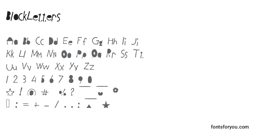 Fuente BlackLetters - alfabeto, números, caracteres especiales