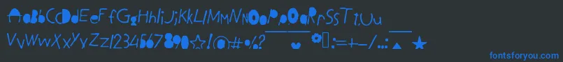 BlackLetters Font – Blue Fonts on Black Background