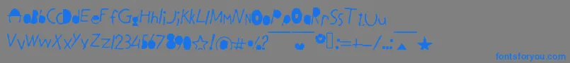 Шрифт BlackLetters – синие шрифты на сером фоне