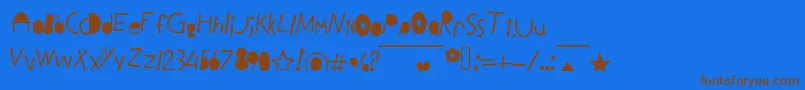 BlackLetters Font – Brown Fonts on Blue Background