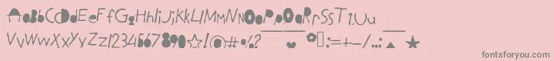 フォントBlackLetters – ピンクの背景に灰色の文字