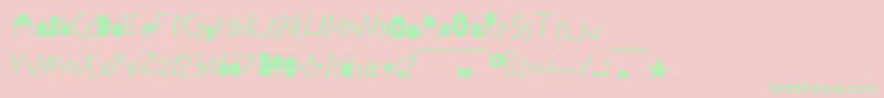 BlackLetters-fontti – vihreät fontit vaaleanpunaisella taustalla
