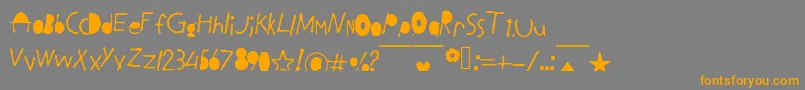 BlackLetters Font – Orange Fonts on Gray Background