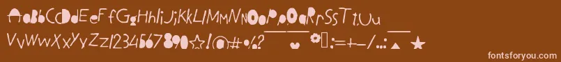 BlackLetters Font – Pink Fonts on Brown Background