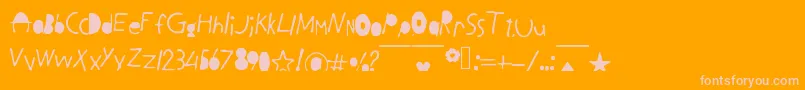 フォントBlackLetters – オレンジの背景にピンクのフォント