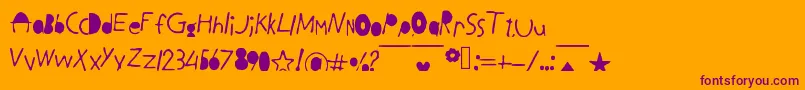 BlackLetters Font – Purple Fonts on Orange Background
