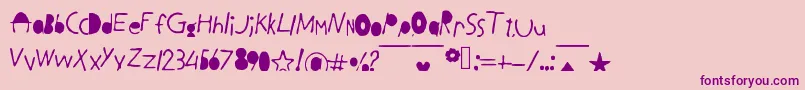 BlackLetters-fontti – violetit fontit vaaleanpunaisella taustalla