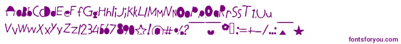 フォントBlackLetters – 白い背景に紫のフォント