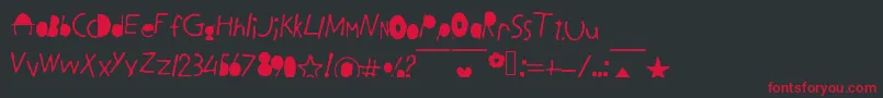 BlackLetters Font – Red Fonts on Black Background