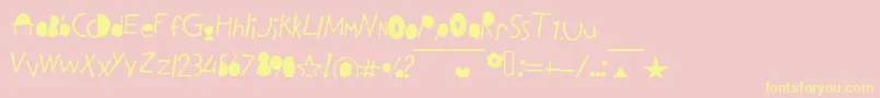 BlackLetters Font – Yellow Fonts on Pink Background