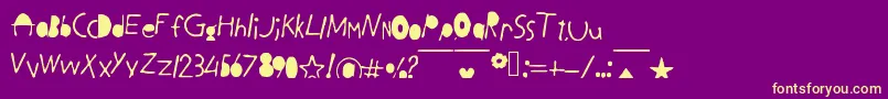 BlackLetters Font – Yellow Fonts on Purple Background