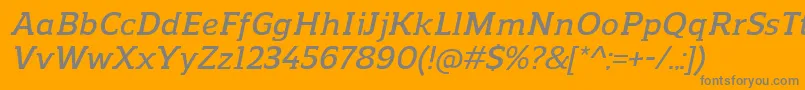 ReganslabDemibolditalic Font – Gray Fonts on Orange Background